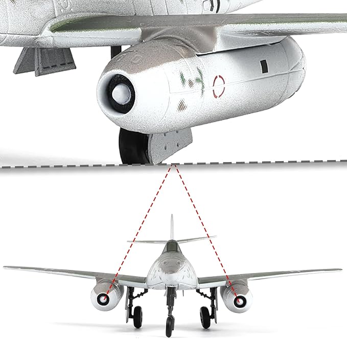1/72 Scale Me-262a Schwalbe Corsair Fighter Model Pre-Build World War II Stormbird Vintage Warplane Diecast Aircraft Military Display for Display Collection or Gift