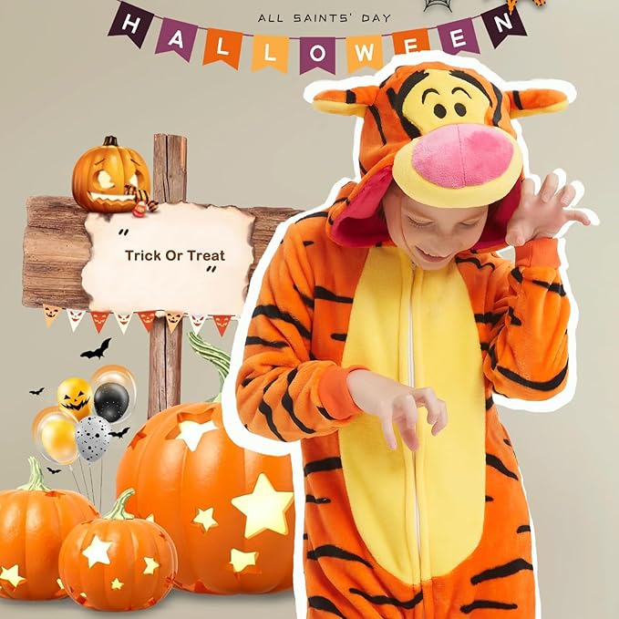 SWEETXIN Unise Kids Jumpsuit Cosplay Onesie One Piece Suit for Girls Boys Halloween Character Costume Dress Up Party