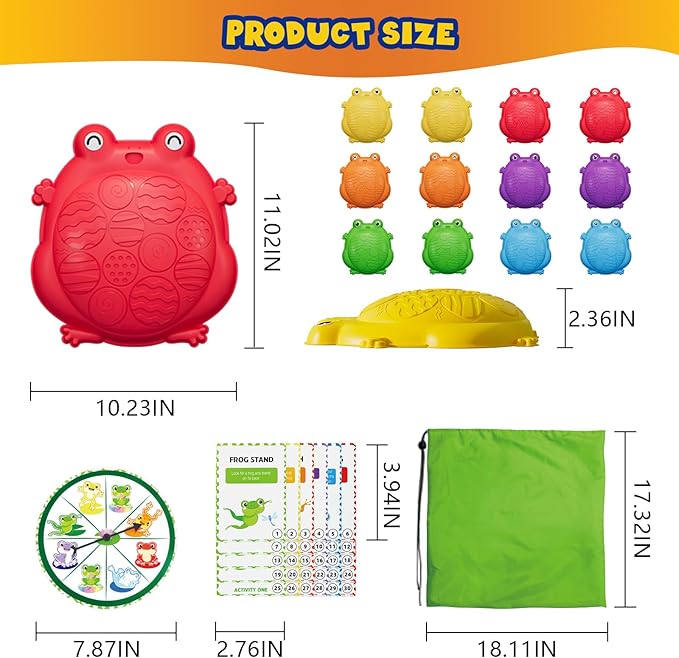 Stepping Stones for Kids, 12PCS Non-Slip Toddler Balance Steps Stones, Obstacle Courses Sensory Toys, Coordination Game Gift for Boys Girls Indoor Outdoor Play