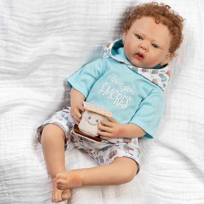 Paradise Galleries Realistic Reborn Toddler Michelle Fagan - S-Mores Collector's Doll, 20" With 7 Accessories, Special Birthday Gift Ages 3+