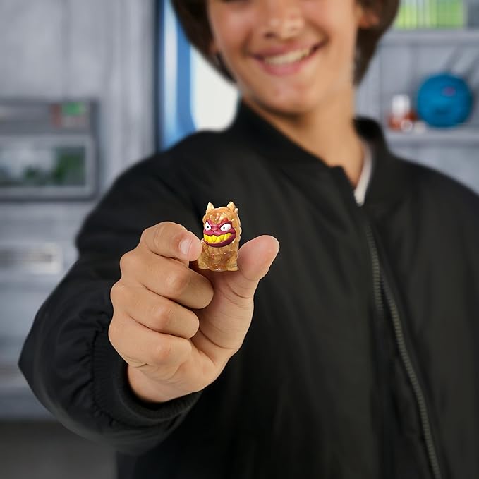 MRBEAST LAB Swarms Series 3, Hyper Fusion Series, 6 Pack - Lab Pack Includes 6 Micro Beasts, 6 Collectible Stickers & 2 Stackable Fusion Caps to Build Out Your Own