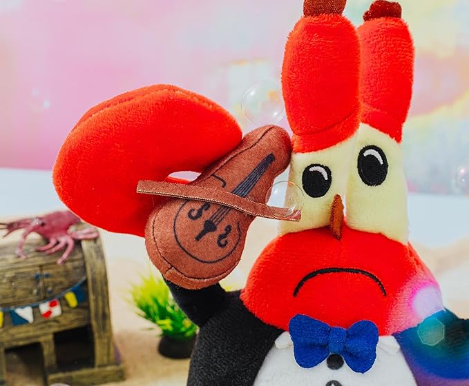 Nickelodeon Spongebob Squarepants Mr. Krabs World's Smallest Violin 10-Inch Collector Plush Toy, Large Soft Stuffed Animal