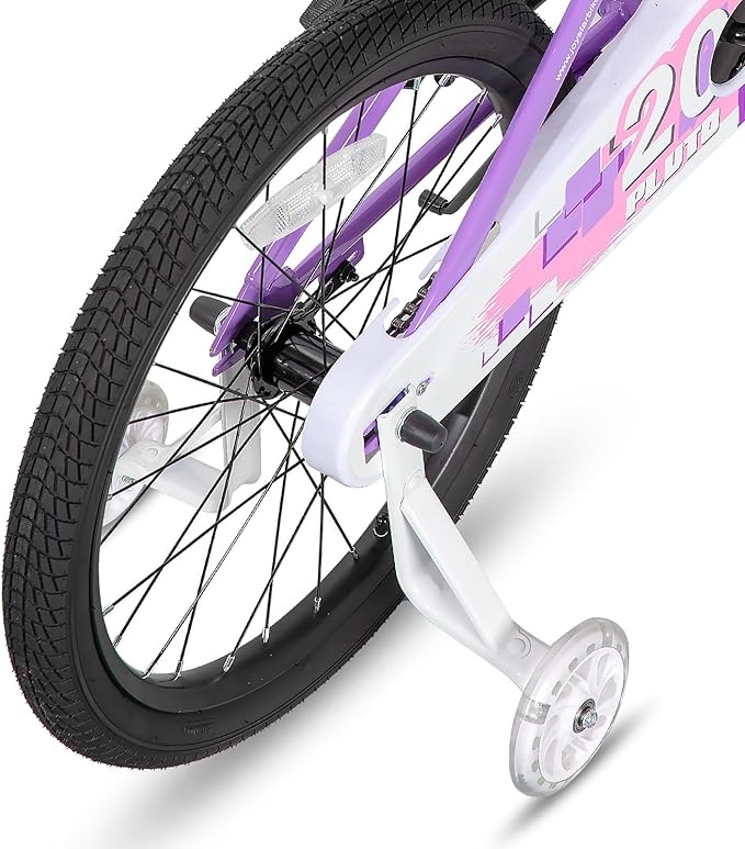 JOYSTAR Pluto 12 14 16 18 20 Inch Kids Bike with Light Up Training Wheels, Kids' Bicycle for Boys Girls Age 3-12 Years, Children Bikes, Multiple Colors