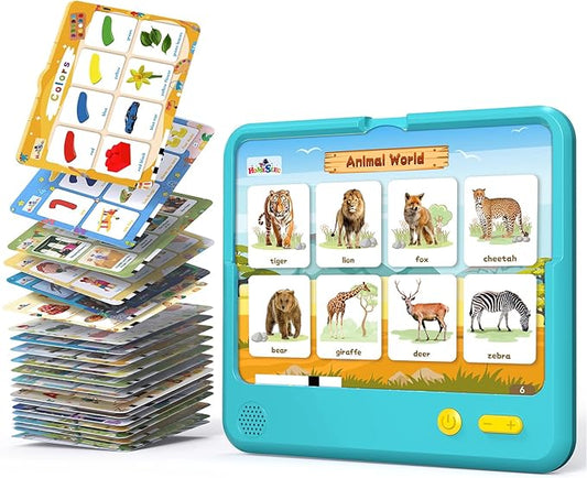 HOMESTEC Astro Pad, Toddler Interactive Learning Toys Ages 3 4 5 6, Kids Speech Therapy Educational Tablet Includes Sight Words, Nursery Rhymes, Stories, Perfect Christmas,Birthday Gift for Boys Girls