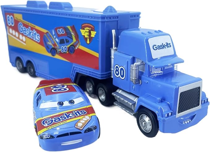 Portable Mini Toy Car and Truck Set 1:55 Diecast Model Metal Body Racers for Preschool Kids Ages 3+ Years (82)