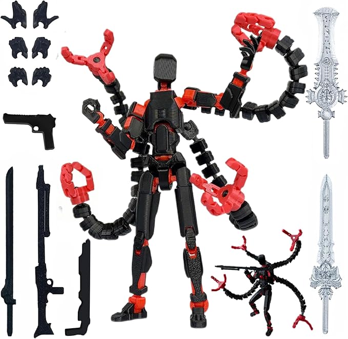 (Assembly Completed) Titan13 Action Figure Set, 7.2 Inch Dummy 13 3d Printed ActionFigure Toy Gifts for Kids, Robot 13 Action Figure Full Body Mechanical Doll Christmas Birthday Gift for Boys Girls