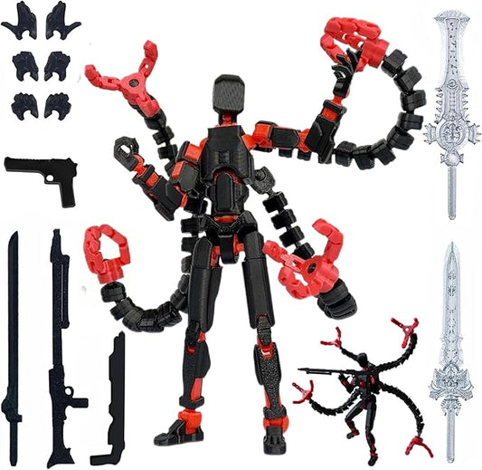 (Assembly Completed) Titan13 Action Figure Set, 7.2 Inch Dummy 13 3d Printed ActionFigure Toy Gifts for Kids, Robot 13 Action Figure Full Body Mechanical Doll Christmas Birthday Gift for Boys Girls