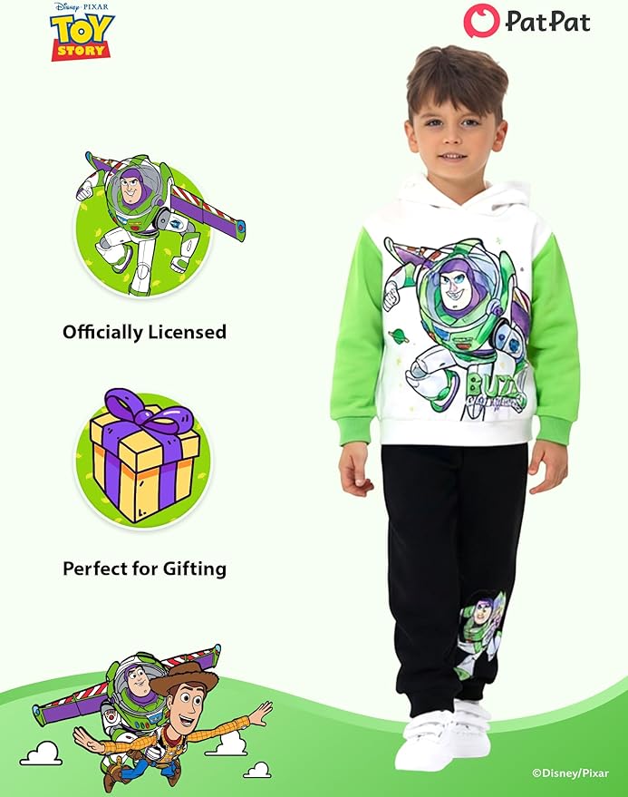 Disney Marvel Spider-Man Mickey Toy Story Cars Boy Pullover Hoodie&Jogger Pants Outfit Set Sweatsuit Lounge Matching Set 2-9Y