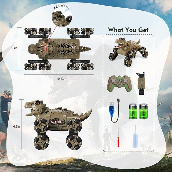 8WD Gesture Sensing Rc Stunt Car, 2.4 Ghz Remote Control Car with Light&Music&Spray for Kid 6-10 11 12 Year Old, Hand Controlled RC Stunt Vehicle, Birthday Gifts for Boys Girls