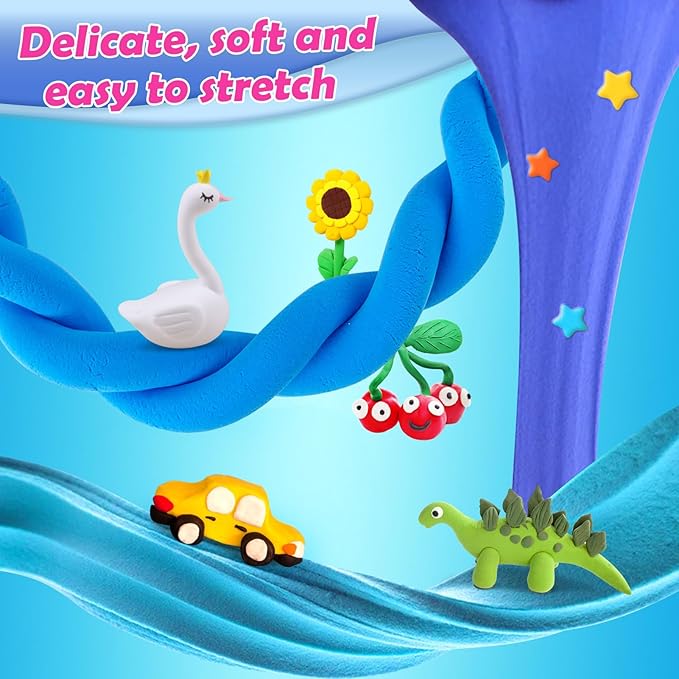 Modeling Clay Kit - 40 Colors Air Dry Clay DIY Molding Clay with Tools, Kids Art Crafts Gift for Boys & Girls Age 3-12 Year Olds