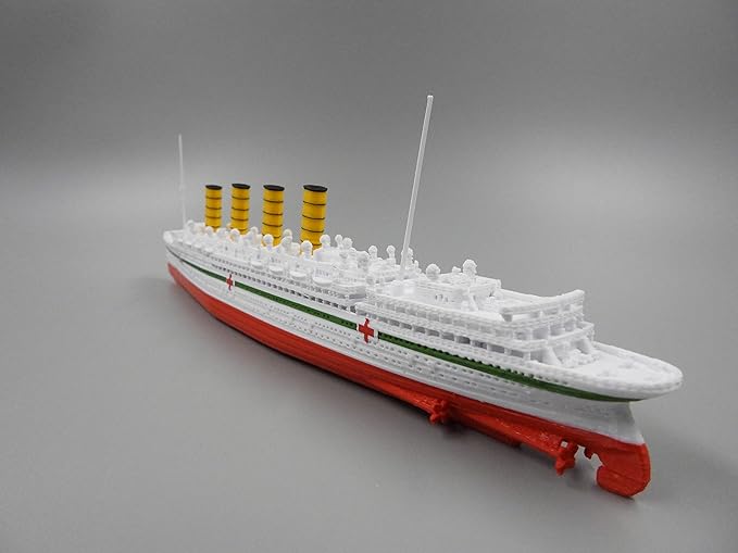 12" Prebuilt Display Model Ship (HMHS Mauretania 1ft length Model)