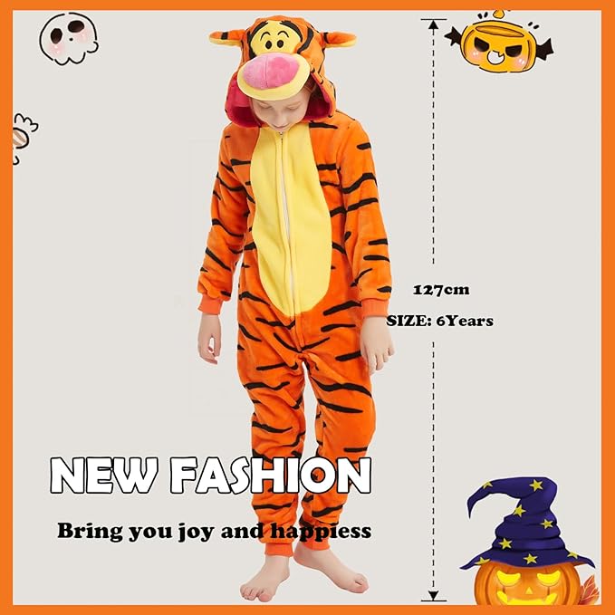 SWEETXIN Unise Kids Jumpsuit Cosplay Onesie One Piece Suit for Girls Boys Halloween Character Costume Dress Up Party