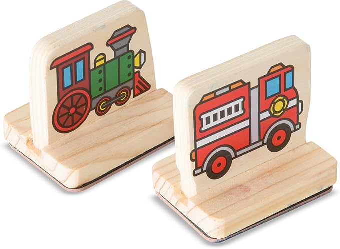 Melissa & Doug My First Wooden Stamp Set - Vehicles