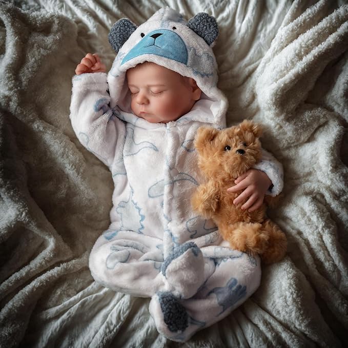 BABESIDE Reborn Baby Dolls Boy, 20 Inch Lifelike Newborn Real Life Poseable Realistic Doll for Boy Soft Vinyl and Cloth Body Baby Dolls with Clothes and Toy Gift for Kids Age 3+