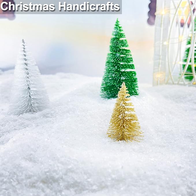 TURNMEON 30 Ounces Fake Artificial Snow Powder Christmas Tree Decorations, Sparkling Dry Plastic Faux Snowflakes for Christmas Decorations Home, Village Displays, Holiday Winter Crafts,Slime Supplies