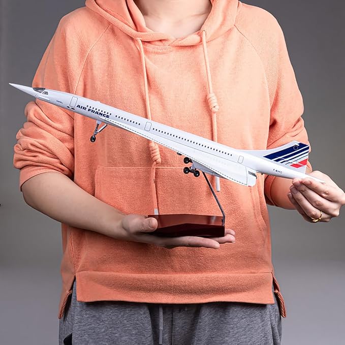 Model Plane Concorde Model Resin Supersonic Jet Airplane Model 1/125 Scale Metal Concorde Air France F-BVFB Plane Model for Gift Collectible