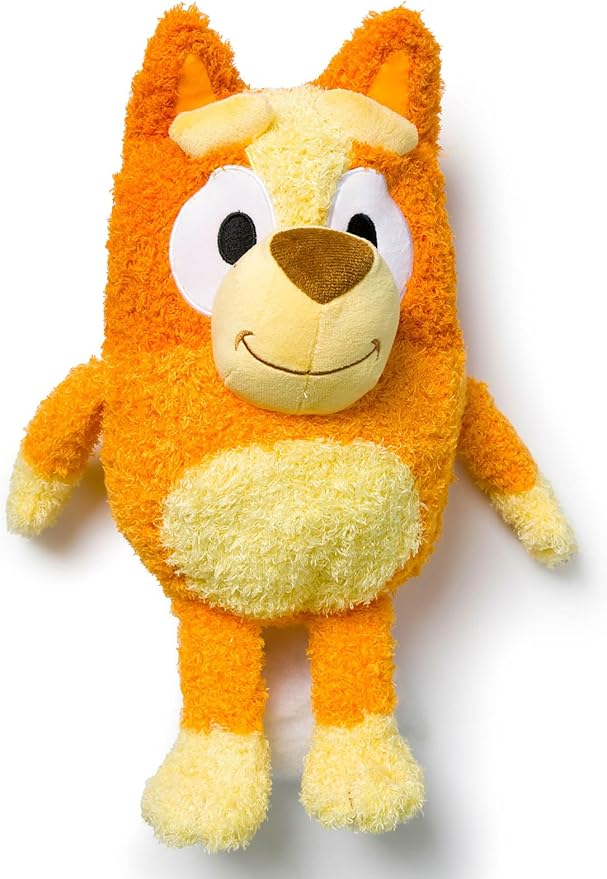 Jay Franco Bluey Plush Pillow Buddy - Soft Plushie Stuffed Pillow, 17 Inches, Orange - Bingo