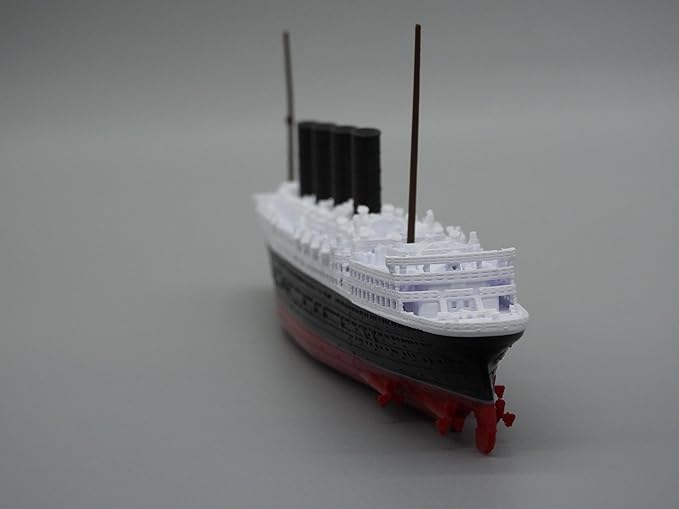 12" Prebuilt Display Model Ship (RMS Lusitania Wartime 1ft Model with Torpedos (4ct))
