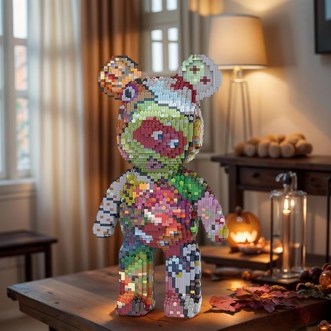 Bear Micro Mini Building Block Sets for Adults, No Compatible with Lego, 6950PCS Building Toys for Home & Office Decor, MOC 3D Creative Model Gifts for Christmas