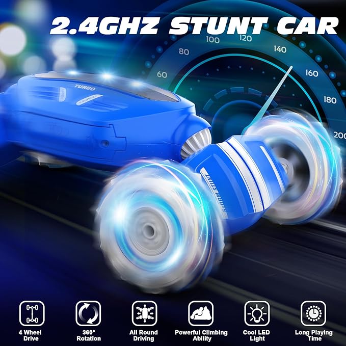 Remote Control Car RC Car, Gesture Sensing RC Stunt Car Boys Toys for 6-8 Years Old, Best Birthday Gifts for Kids, 4WD, 2.4Ghz, 360° Rotating, 2 Control Modes Control Transformer Toys Twist Cars