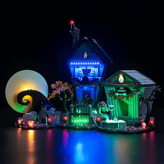 BrickBling LED Light Compatible with Lego Tim Burton's The Nightmare Before Christmas, Creative Lighting Kit Compatible with Lego 21351(No Model) (Classic Version Light)