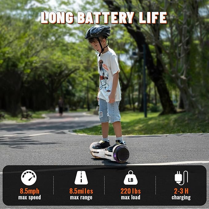 Scooter, Colorful LED Light-Up Wheels, Bluetooth Speakers and APP, Dual 250W Motors, 8.5 mph Max Speed & 8.5 Miles Max Range, Gifts for Kids Adults Girls Boys