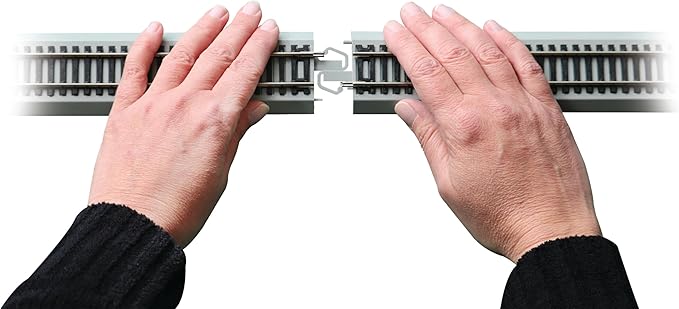 Bachmann Trains - Snap-Fit E-Z TRACK #5 TURNOUT - RIGHT (1/card) - NICKEL SILVER Rail With Gray Roadbed - HO Scale