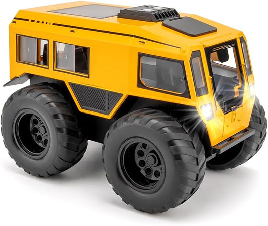1:24 Sherp All Terrain Off Road Vehicle Diecast Car Model, Collecting Diecast Pull Back Beach Motorcycle Toys Car for Kids Boys Girls (Yellow)