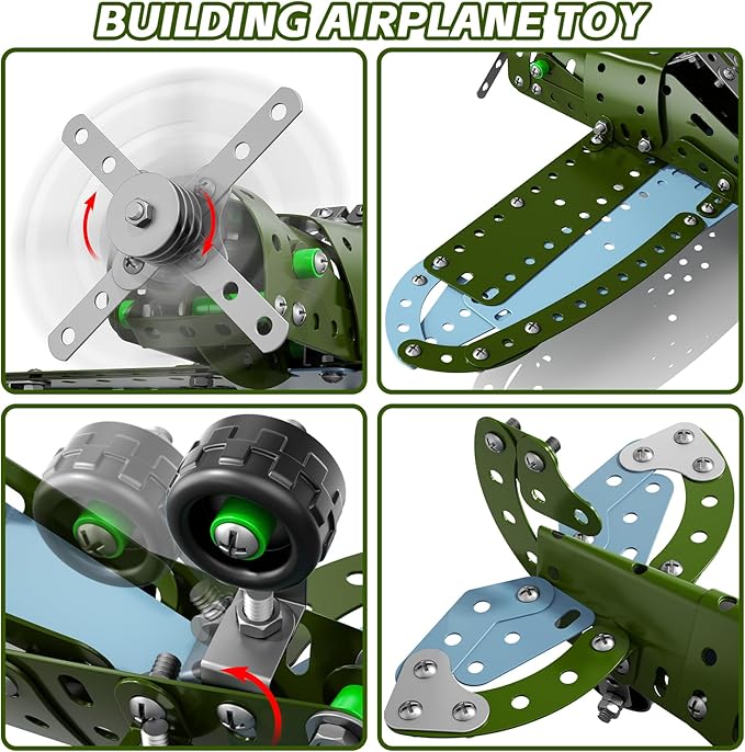 Model Airplane Building Toys for Kids 8 9 10 11 12 Years Old - DIY Building Projects Toys, Educational Assembly Science Kit, Birthday Airplane Birthday Gifts for Teenagers Boys Ages 8-12-16