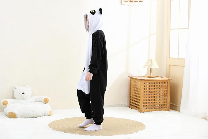 Unisex Adult Onesie Pajamas, Polar Fleece Cosplay Animal One Piece Halloween Costume Pajamas Homewear