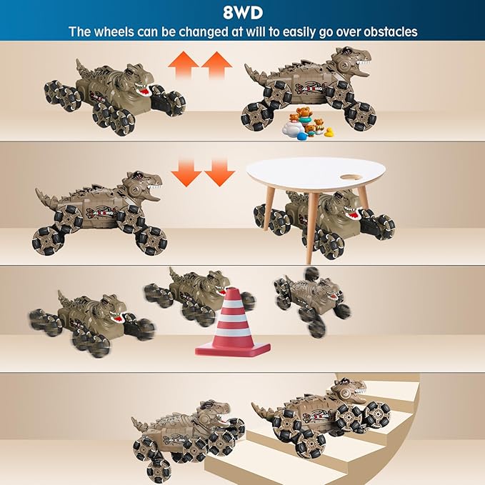 8WD Gesture Sensing Rc Stunt Car, 2.4 Ghz Remote Control Car with Light&Music&Spray for Kid 6-10 11 12 Year Old, Hand Controlled RC Stunt Vehicle, Birthday Gifts for Boys Girls