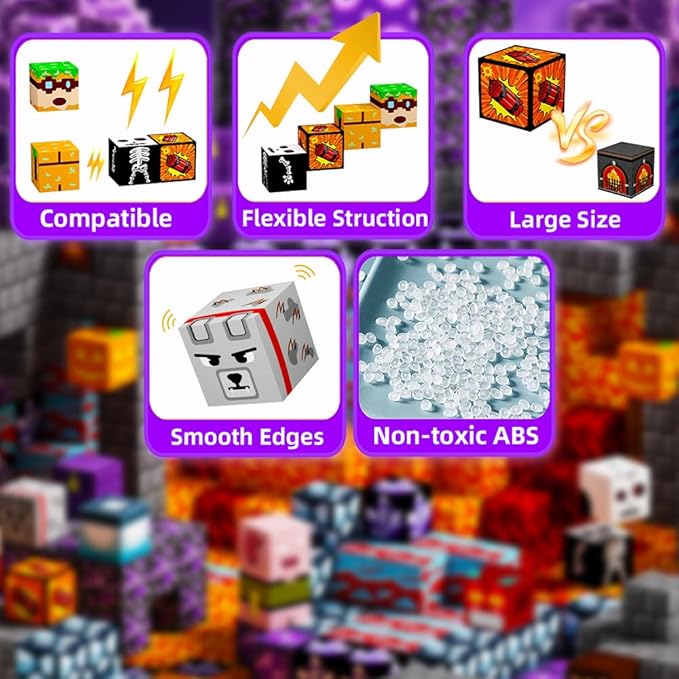 150 PCS Magnetic Blocks - Building Block for Kids Ages 4-8, Magnet Blocks Cubes Tiles Constructions Toys Girl Boy, STEM Educational Stacking Toy (BSG002)