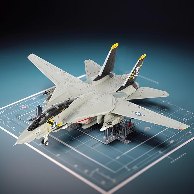 1/100 Fighter Jet Model F-14A Tomcat diecast Military Airplanes Aircraft kit for Collection and Display