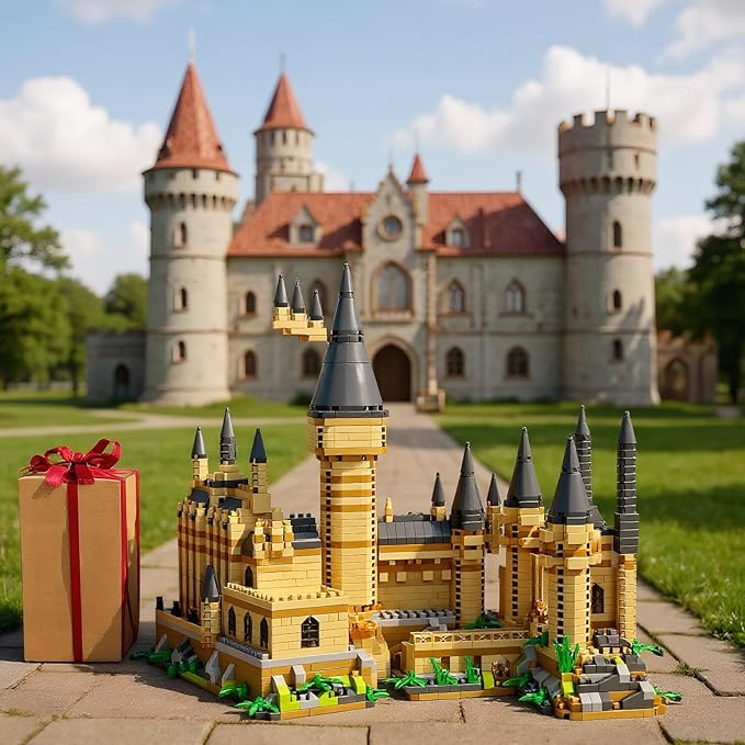 Micro Mini Building Block Sets for Adults, No Compatible with Lego, Magic Tower Building Moldel for Home & Office Decor, MOC 3D Creative Model Gifts for Christmas