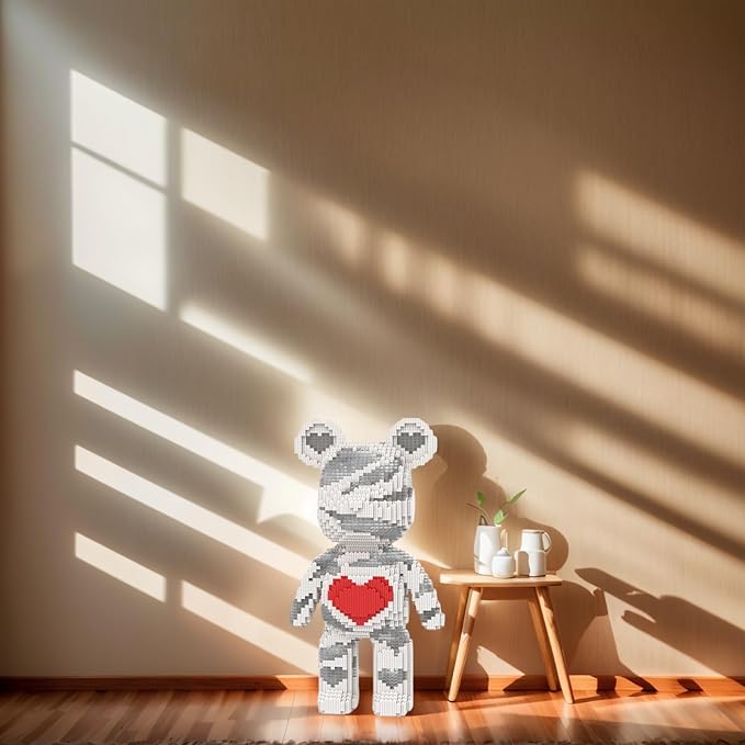 Bear Micro Mini Building Block Sets for Adults, No Compatible with Lego, Building Toys for Home & Office Decor, MOC 3D Creative Model Gifts for Christmas