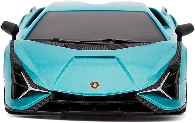 1:24 Scale Officially Licensed RC Lamborghini Sián FKP 37, Blue Lambo Sport Racing Hobby Toy Car Model Vehicle for Boys Girls and Adults Gift
