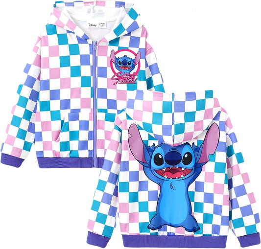 Disney Frozen Stitch Princess Minnie Mickey Spiderman Girls/Boys Zip Up Hoodie Fall Zipper Sweatshirt Jacket Toddler-Big Kid