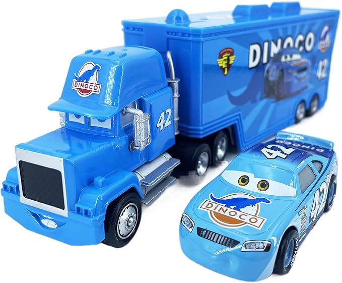 Portable Mini Toy Car and Truck Set 1:55 Diecast Model Metal Body Racers for Preschool Kids Ages 3+ Years (42)