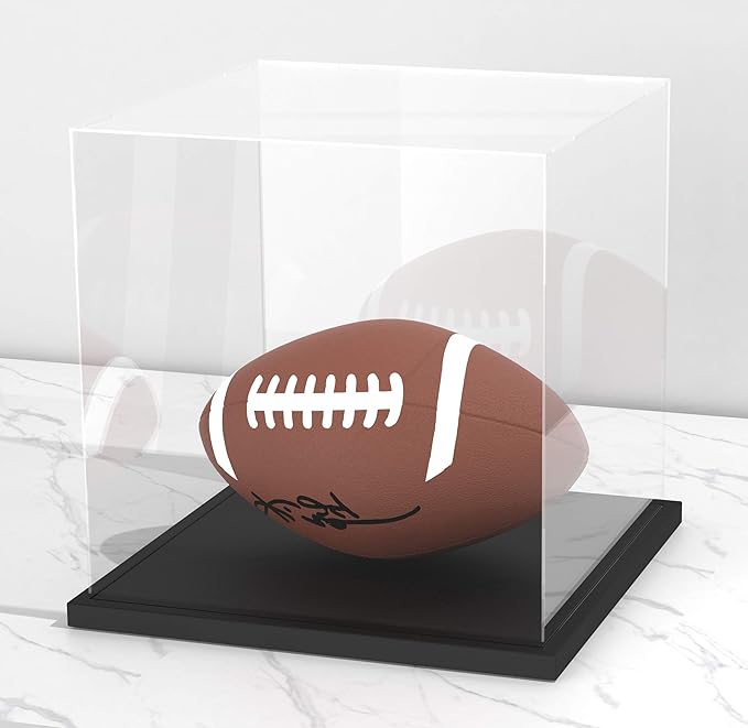 Acrylic Display Case with Lid, 14.5 Inch Acrylic Box with Black Velvet Disaply Stand, Clear Display Case for Collectibles, Action Figures (Outer Size 14.5x11x11 inch)