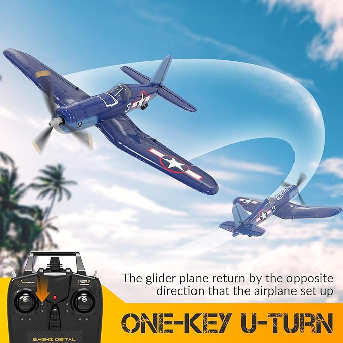 4CH RC Plane, P51D RC Airplane with 3 Modes High Speed Engine, Remote Control Airplane with Xpilot Stabilization System & Aerobatic, Remote Control Plane Gift for Kids & Adults