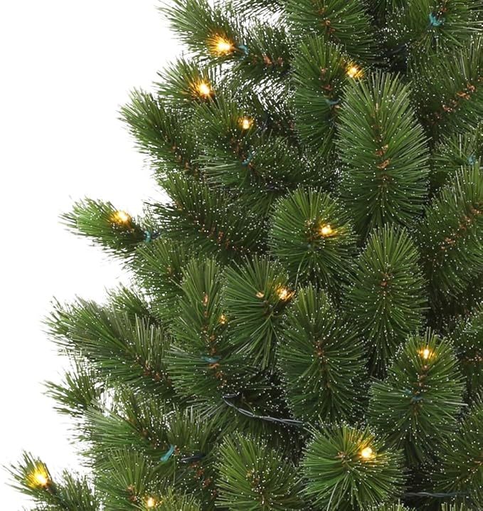 Christmas Tree Tabletop Siberian Spruce Color+Clear LED Battery Operated (3')- HOLIDAY TREE
