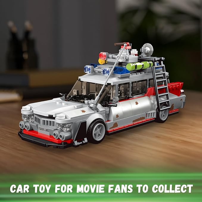 Ghost Car ECTO-1 Building Blocks Kit for Adults, Compatible with Lego Speed, Race Vehicle Building Toy for Kids Boys 8-14, Creative Christmas Birthday Gift for Ghost Bus Movie Fans (646 PCS)