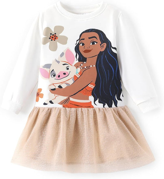 Disney Stitch Minnie Elsa Princess Sweatshirt Dress Toddler Girl Sequin Long Sleeve Pullover Clothes Fall Outfit 2-9 Years