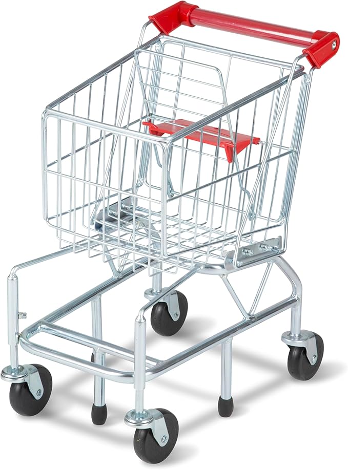 Melissa & Doug Toy Shopping Cart With Sturdy Metal Frame