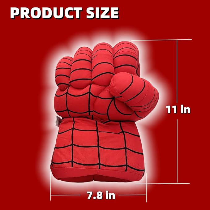 Superhero Gloves Cosplay, Costumes Gloves, Boxing Gloves,Superhero Toys Big Soft Plush Gloves Pair for Boys, Birthday,Gift