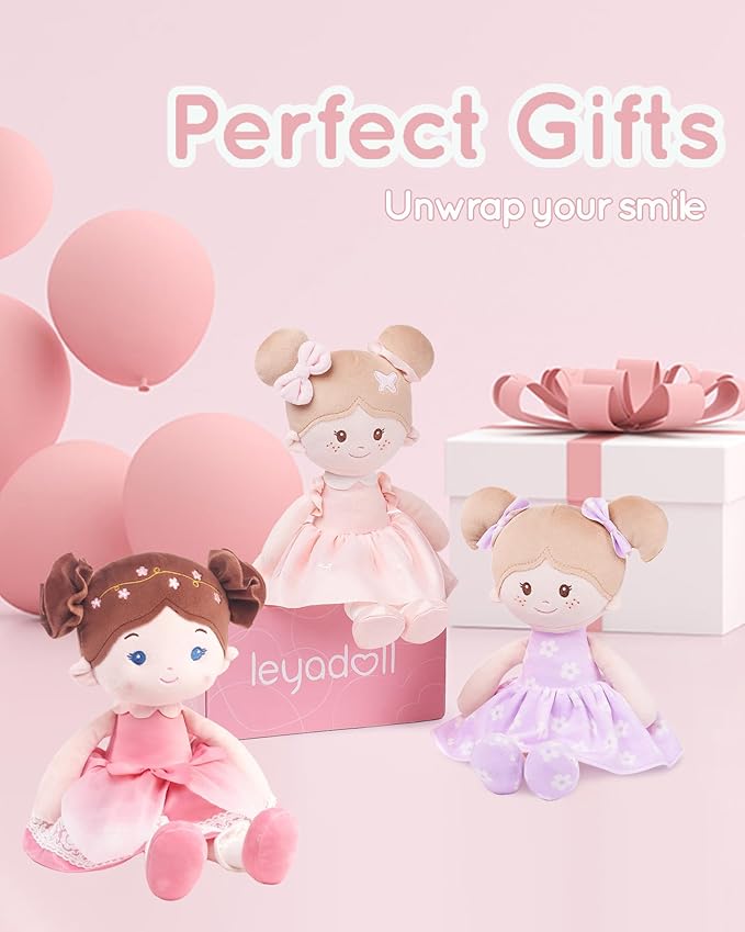 Soft Baby Doll Toys (16''), My First Baby Rag Doll for 1 Year-Old Girl Birthday Gift, Christmas Plush Toys Gift for Toddler Kids Infants-Blossom-Fairy