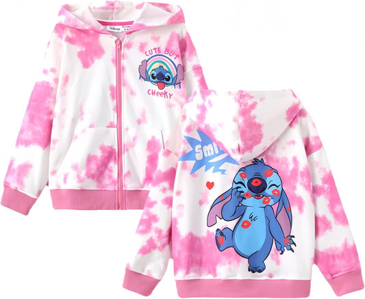 Disney Frozen Stitch Princess Minnie Mickey Spiderman Girls/Boys Zip Up Hoodie Fall Zipper Sweatshirt Jacket Toddler-Big Kid