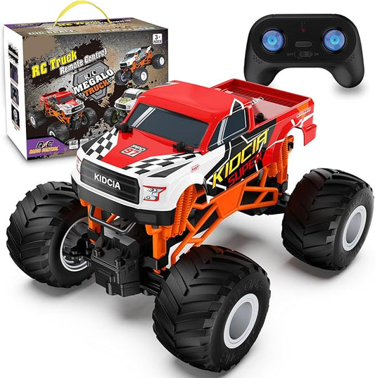 1:16 Scale RC Monster Truck - 2.4GHz All Terrain Car for Kids 4-12, 20 Km/h Off Road RC Truck, Christmas or Birthday Gift