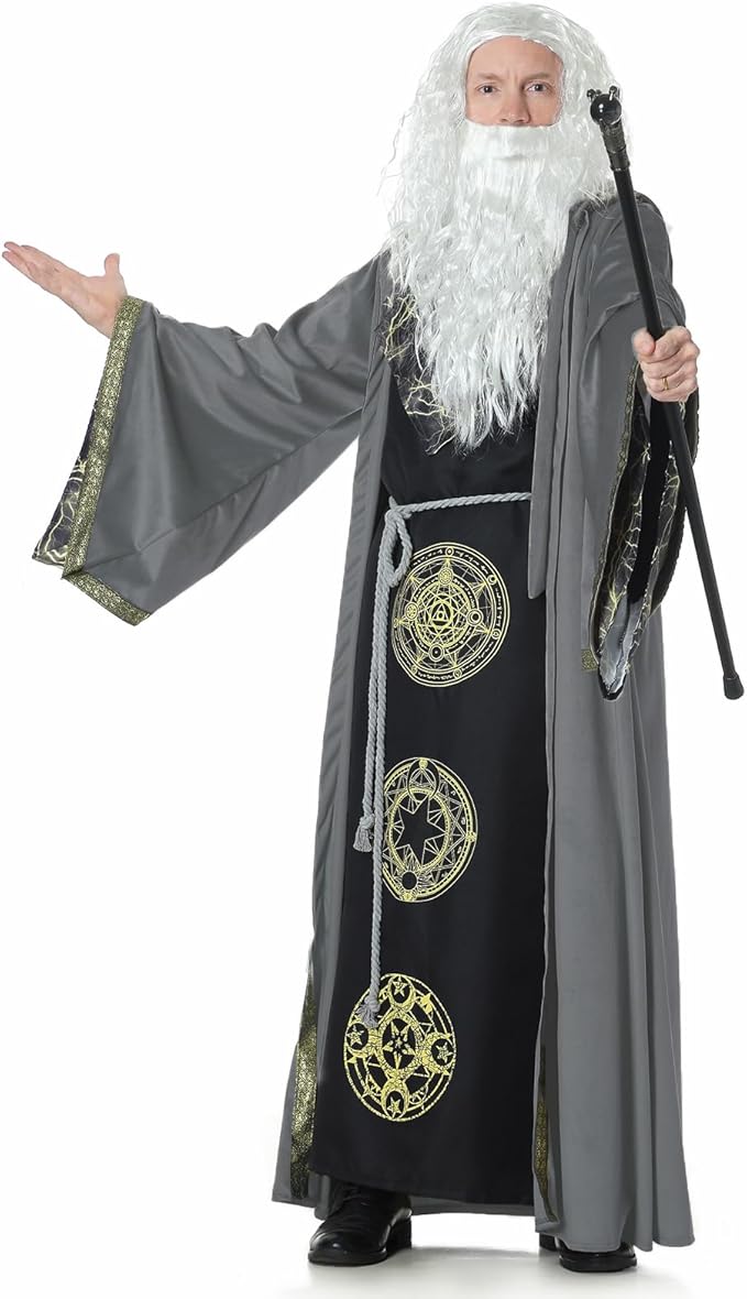 Velvet Wizard Robe with Hooded and Sleeves, Halloween Vampire Witch Wizard Cloak Fancy Cosplay Costume