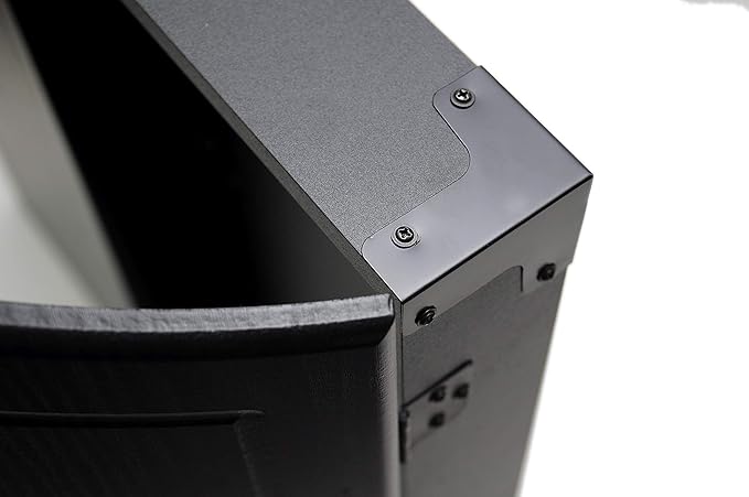 HAN'S DELTA Professional Bristle Dartboard Cabinet Set, Metal Corner Reinforcement, Regulation Steel Tip Dartboard, Includes 6 Steel Tip Darts and Scoreboards (Black)